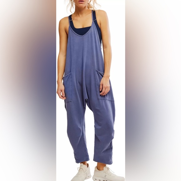 NWOT Free People FP Movement Hot Shot Onesie in Indigo Blue - Picture 2 of 13